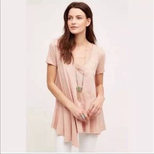 Anthropologie Pink V-neck top